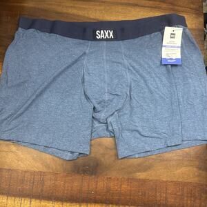 Saxx 3XL Ultra Super Soft Everyday Boxer Brief with BallPark Pouch Blue Relaxed